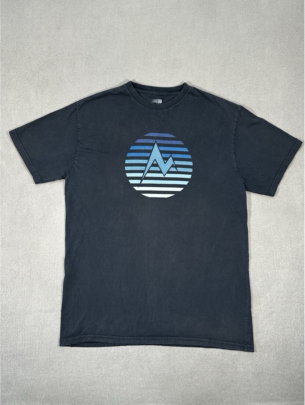 Marmot Organic Cotton Graphic T Shirt Mens Large Black Blue Mountain Logo